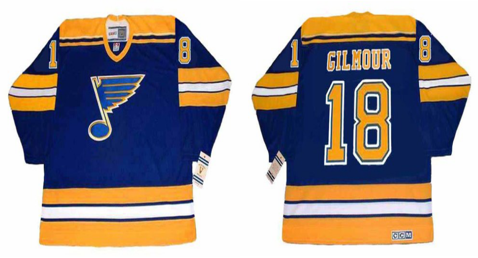 2019 Men St.Louis Blues #18 Gilmour blue CCM NHL jerseys